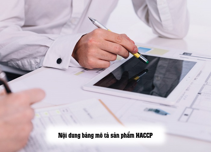 bảng mô tả sản phẩm haccp
