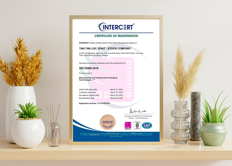 giấy chứng nhận ISO 22000