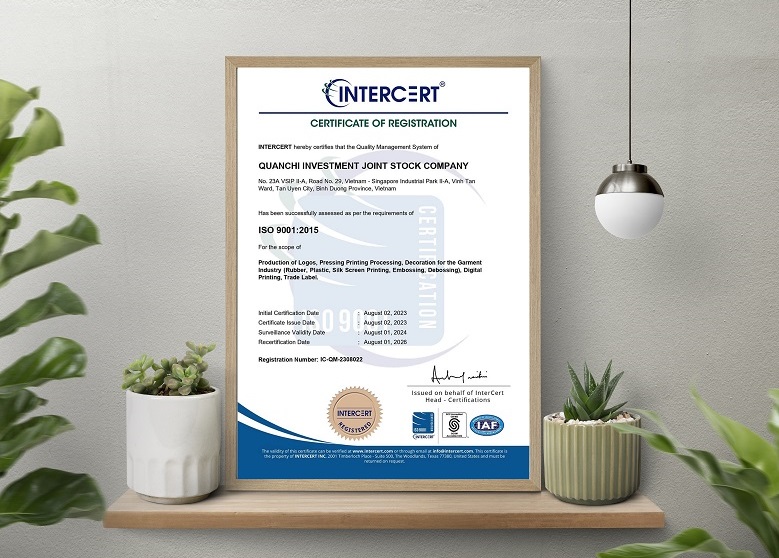 giấy chứng nhận ISO 9001:2015