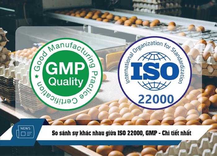 So sánh sự khác nhau giữa ISO 22000, GMP - Chi tiết nhất